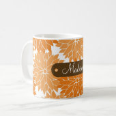 Aangepaste Oranje naam bloesems bloesems Koffiemok (Voorkant links)