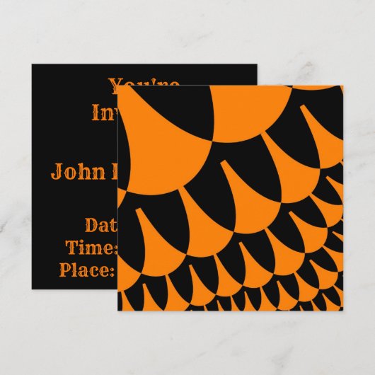 Aangepaste Oranje oproep voor zwarte schalen Kaart (Voorkant / Achterkant)