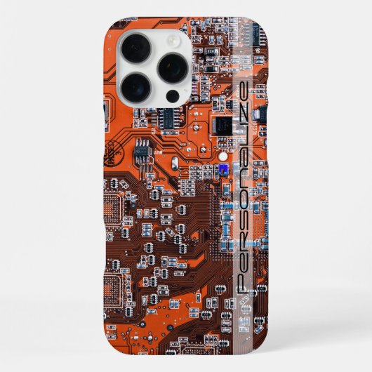 Aangepaste oranje PCB-printplaat voor IT-professio iPhone Hoesje (Achterkant)