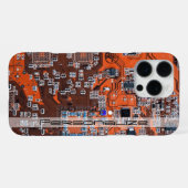Aangepaste oranje PCB-printplaat voor IT-professio iPhone Hoesje (Achterkant horizontaal)