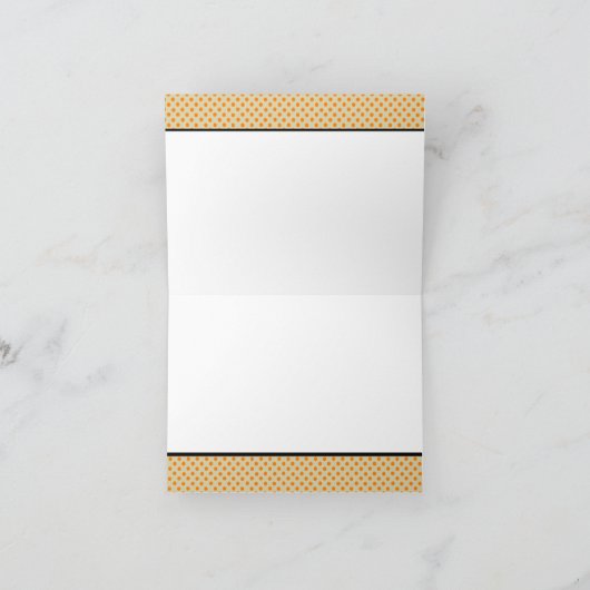 Aangepaste Oranje poolpuntnotities Bedankkaart (Binnen)
