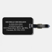 Aangepaste Oranje quad-strepe Bagagelabel (Achterkant horizontaal)