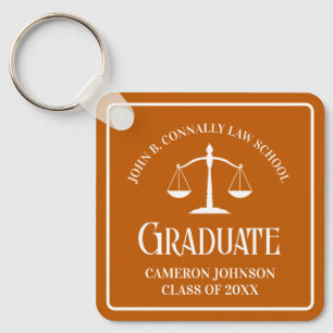 Aangepaste Oranje Recht School Afstuderen Keepsake Sleutelhanger
