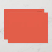 Aangepaste Oranje Rode Afbeelding Perfecte Standaa Briefkaart (Voorkant / Achterkant)