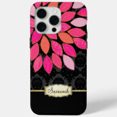 Aangepaste Oranje roze zwarte Gold iPhone-tas Case-Mate iPhone Case (Achterkant)