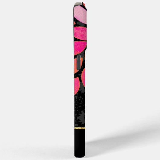 Aangepaste Oranje roze zwarte Gold iPhone-tas Case-Mate iPhone Case (Achterkant / Rechts)