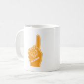 Aangepaste Oranje schuimvinger voor sport Koffiemok (Voorkant links)