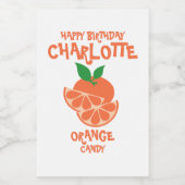 Aangepaste Oranje snoep potje label Voedselcontainer Etiket (Enkel label)