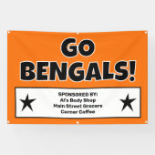 Aangepaste Oranje Sport Team Banner (Horizontaal)