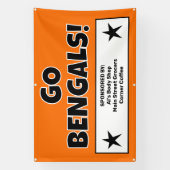 Aangepaste Oranje Sport Team Banner (Verticaal)