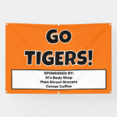 Aangepaste Oranje Sport Team Banner (Horizontaal)