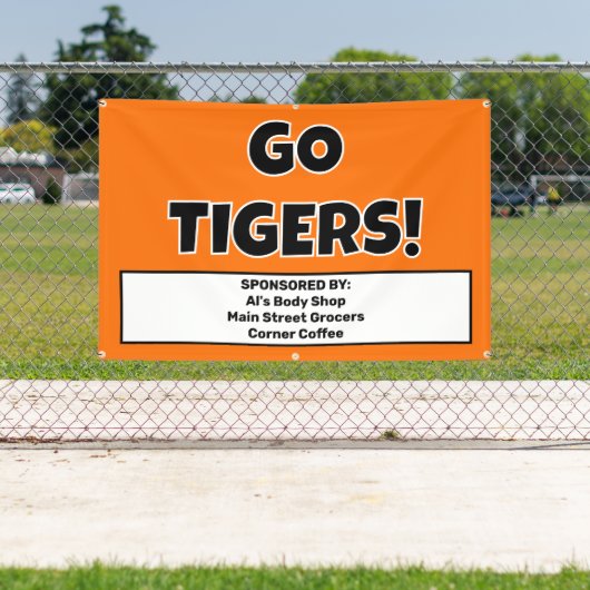 Aangepaste Oranje Sport Team Banner (Insitu)