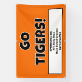 Aangepaste Oranje Sport Team Banner (Verticaal)