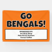 Aangepaste oranje sportteam banner (Horizontaal)