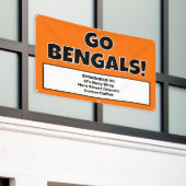 Aangepaste oranje sportteam banner (Buitenkant Gebouw)