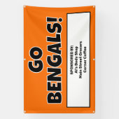 Aangepaste oranje sportteam banner (Verticaal)
