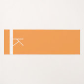 Aangepaste Oranje Stripe Monogram-naam Yogamat (Voorkant (horizontaal))