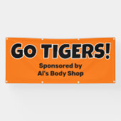 Aangepaste Oranje teambanner Spandoek (Horizontaal)