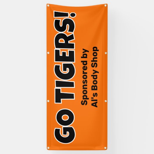 Aangepaste Oranje teambanner Spandoek (Verticaal)