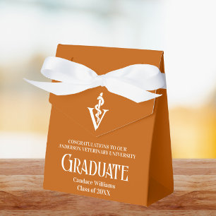 Aangepaste Oranje Veterinaire School Afstudeerfees Bedankdoosjes
