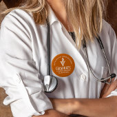 Aangepaste Oranje Veterinaire School Afstudeerfees Ronde Button 5,7 Cm