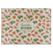 Aangepaste Oranje Waterverf, keuken Snijplank (Voorkant)