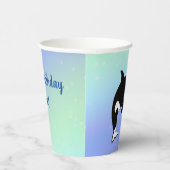 Aangepaste orca Killer Whale Birthday Papieren Bekers (Rechts)