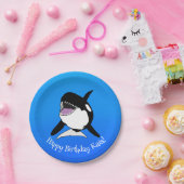 Aangepaste orca Killer Whale Birthday Papieren Bordje (Feest)