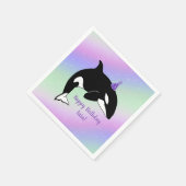 Aangepaste orca Killer Whale Birthday Servet (Hoek)