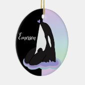 Aangepaste Orca Killer Whale Keramisch Ornament (Rechts)