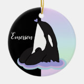 Aangepaste Orca Killer Whale Keramisch Ornament (Voorkant)