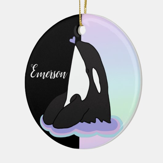 Aangepaste Orca Killer Whale Keramisch Ornament (Links)