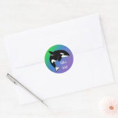 Aangepaste Orca Killer Whale Killer-taak Ronde Sticker (Envelop)