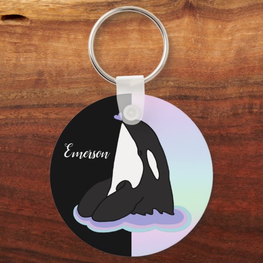 Aangepaste Orca Killer Whale Sleutelhanger (Voorkant)