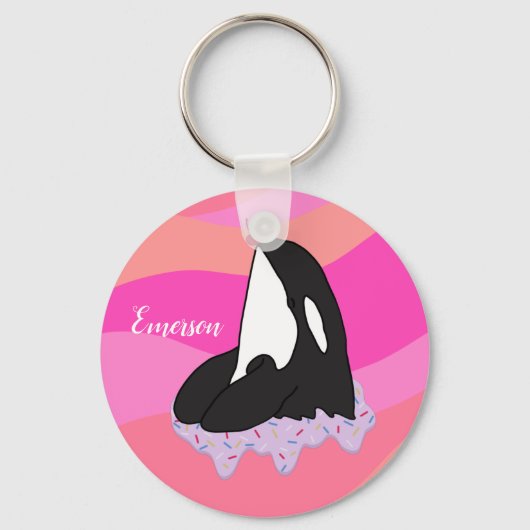 Aangepaste Orca Killer Whale Sleutelhanger (Voorkant)