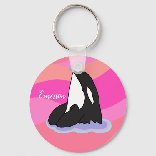 Aangepaste Orca Killer Whale Sleutelhanger (Voorkant)