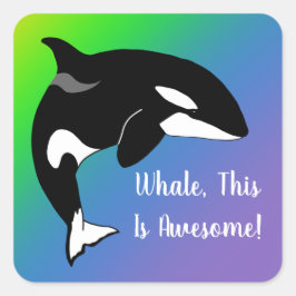 Aangepaste Orca Killer Whale Vierkante Sticker