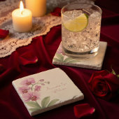 Aangepaste Orchidee Bloemstenen Onderzetter