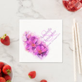 Aangepaste orchidee waterverf papier voor bruiloft servetten (Insitu)