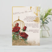 Aangepaste orde Gouden Roos Trouwbundel Kaart (Staand voorkant)
