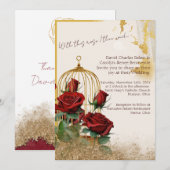 Aangepaste orde Gouden Roos Trouwbundel Kaart (Voorkant / Achterkant)