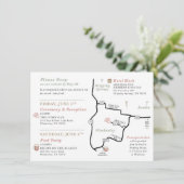 AANGEPASTE ORDE - trouwkaart Informatiekaartje (Staand voorkant)