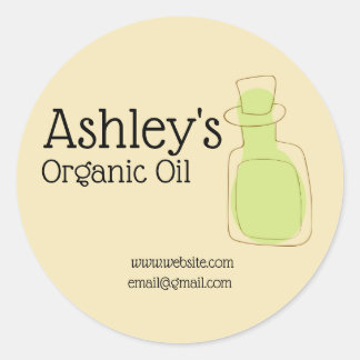 Aangepaste organische olie ontwerpstijl ronde sticker