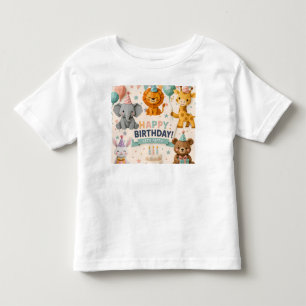 Aangepaste origami Dierenfeest Illustratie Kinder Shirts