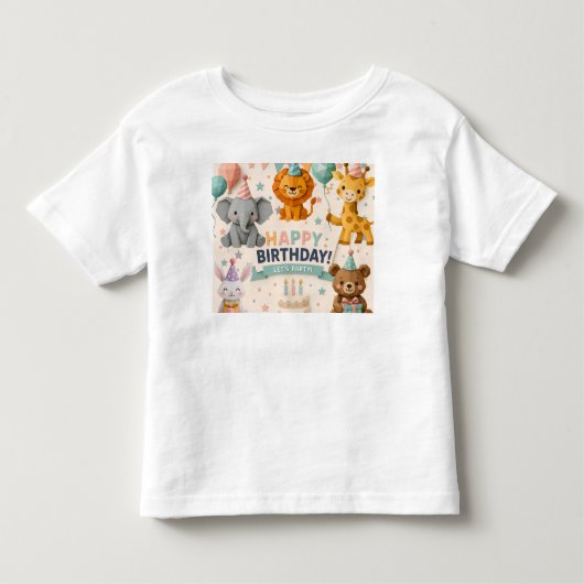 Aangepaste origami Dierenfeest Illustratie Kinder Shirts (Voorkant)