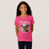 Aangepaste ORIGINAL BESTIES Hart Script Foto ZUSTE T-shirt (Voorkant volledig)