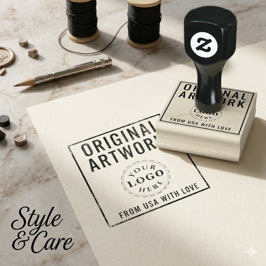 Aangepaste originele kunstwerk tekst logo houten k rubberstempel