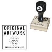 Aangepaste originele kunstwerk tekst logo houten k rubberstempel (Gestempeld)