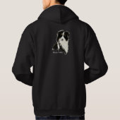 Aangepaste originele Waterverf-grens Collie Dog pe Hoodie (Achterkant)