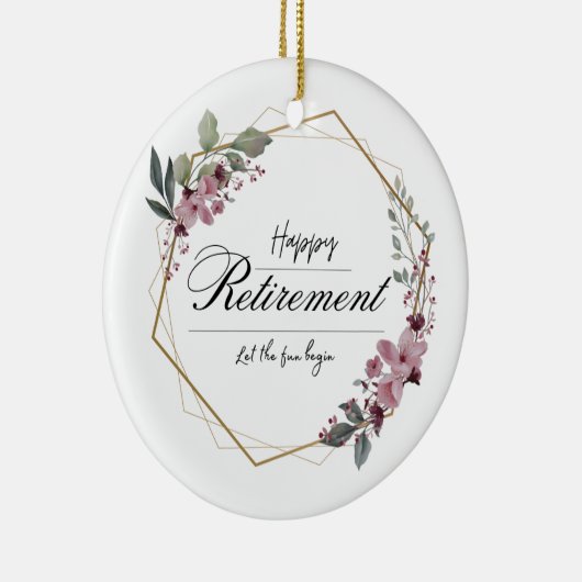 Aangepaste Ornament Design voor Pensioengeschenk (Rechts)